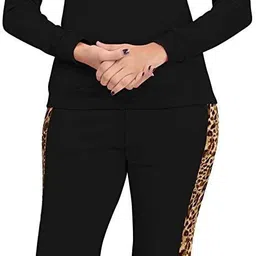 houseofcommon Colorblock, Animal Print Women Track Suit-picture-24
