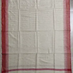 hut Khadi Cotton Solid Red Women Dupatta image 3