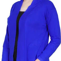 ng store Women Jacket Style Full Sleeve Blue Shrug-picture-28