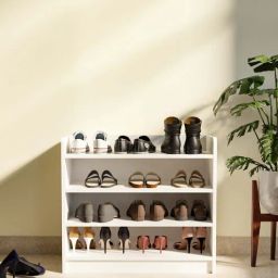mintwud from pepperfry Eto Shoe Rack In White Finish-picture-1