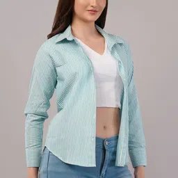 eversoft flow Women Comfort Fit Fit Striped Casual Shirt image 3