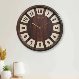 random Classic Brown Plastic Wall Clock image 1