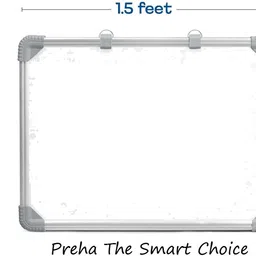 Non Magnetic Melamine Alloy Steel, Aluminium 1.5X1 Feet Double-Sided White Board & Chalk Board Whiteboards-image-67