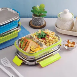 falcon STAINLESS STEEL Munch Duo Lunch Box with 2 Compartment 1 Containers Lunch Box image 4