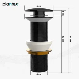 plantex Basin, Bathroom Sink, Bathtub, Kitchen Sink Brass Pop-Up Strainer image 3