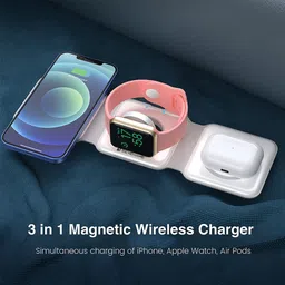 MARS 3-in-1 Fast Charging Dock for iPhone, Apple Watch, AirPods Charging Pad image 3