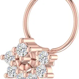 avsar Kimaya 18kt Diamond Rose Gold Nose Wire image 2
