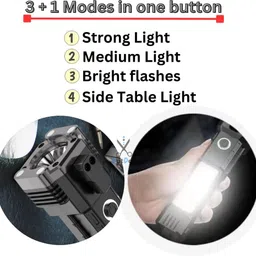 privatecave Hammer Torch Rechargeable Flashlight 3 hrs Torch Emergency Light image 4