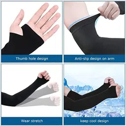 lumicub Nylon, Cotton Arm Sleeve For Men & Women image 3