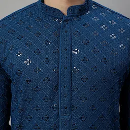 jompers Men Viscose Rayon Kurta Pyjama Set image 4