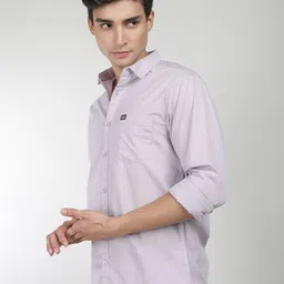 the indian garage co. Men Slim Fit Solid Spread Collar Casual Shirt image 3