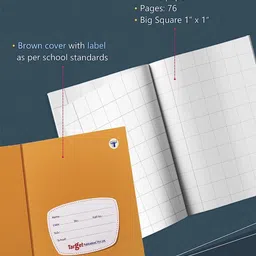 target publications Big Square Maths Notebooks | Small Copy | 76 Pages | 18 cm x 24 cm | Pack of 12 B5 Notebook Ruled Pages 76 Pages image 2