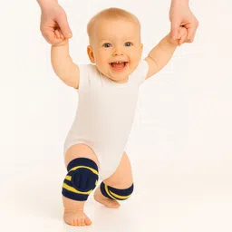 nanhaawear Set of 2 Pair Baby Kneepad Stripe Navy Blue, Sky Blue Baby Knee Pads image 4