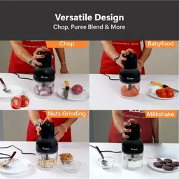 rico by rico CH05FB 700Ml Electric Vegetable Chopper For Kitchen| 400 Watts Copper Motor Electric Vegetable & Fruit Chopper image 4