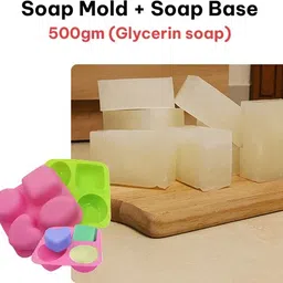 fresheasily Transparent Glycerine Soap Base 500gm & Soap Mould Soap Kit for Skin-Friendly-picture-15