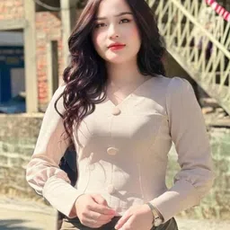 bi fashion Casual Regular Sleeves Solid Women Beige Top-picture-19