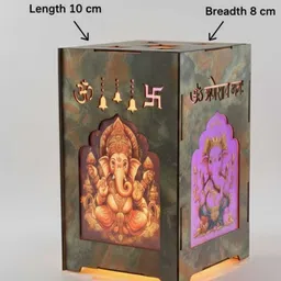 shearrive ganesh ji lamp with yellow light effect Prayer Kit image 1