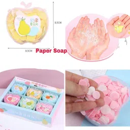 glamaxy Paper Soap in a Plastic Box Clean Soft Bath For Travel (Pack of 2) image 2