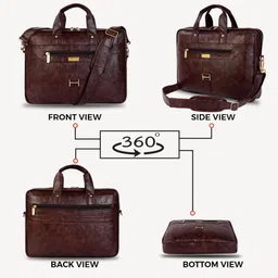 hard craft Men Brown Messenger Bag image 3