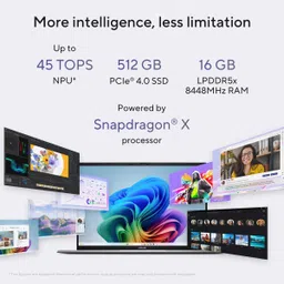 ASUS ASUS Vivobook S16 (2025) with Office 2024 + M365 Basic*, Metal Body*, Qualcomm Snapdragon X - (16 GB/512 GB SSD/Windows 11 Home) S3607QA-SH075WS Thin and Light Laptop image 5