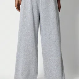 dockstreet Men Loose Fit Grey Cotton Blend Trousers image 1