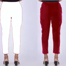 tamanashorts Mudra Women Reversible White, Red Capri image 2