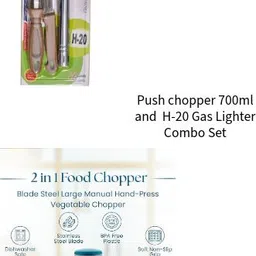pabisusa Push Chopper 700ml & H-20 Gas Lighter Combo Kitchen Tool Set-picture-34