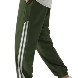 Men Self Design Green Track Pants-image-21