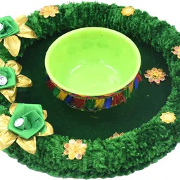 milni express Mehendi Ceremony Platter Mehendi Decor Mehendi Tray Mehendi Plate for Weeding Wood Decorative Platter-picture-38