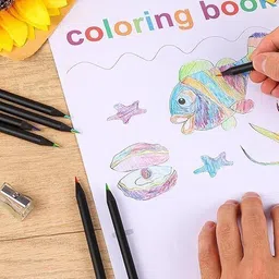 akmor 12 Pcs Rainbow Colored Pencils, 7 Color in 1 Rainbow Pencil for Kids Pencil image 5