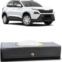 brothertwo Car Tissue Box Holder with 100 Tissue For Skoda Kylaq Vehicle Tissue Dispenser image 1