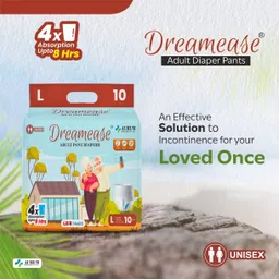 dreamease Pant Diapers-L Size Pack of 10 - L image 2