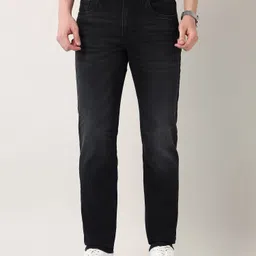 ad by arvind Men Slim Mid Rise Grey Jeans image 4