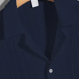 metronaut Men Regular Fit Self Design Spread Collar Casual Shirt image 3