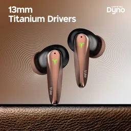 truke Crystal Dyno Leather Finish earbuds w/ Spatial Audio, 70H Battery, Quad Mic ENC Bluetooth Headset image 5