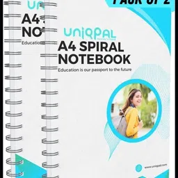 uniqpal SPIRAL Notebook A4 Notebook UNRULED/PLAIN 200 Pages-picture-21