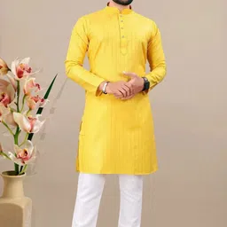 shivgarment Men Solid Pure Cotton Straight Kurta-picture-21