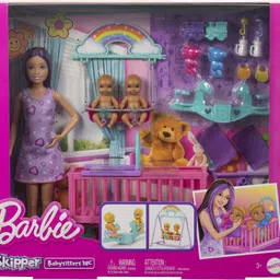 barbie Skipper Babysitter Doll with Twin Nursery Playset & Accessories image 2