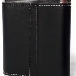 triangle ant ™ Leather Stainless Steel Hip Flask With 2 Shot Glasses-Black 230ml Stainless Steel Hip Flask image 3