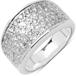 johareez Sterling Silver Cubic Zirconia Rhodium Plated Ring-picture-30