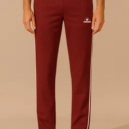 blinktees Men Striped Maroon Track Pants image 3