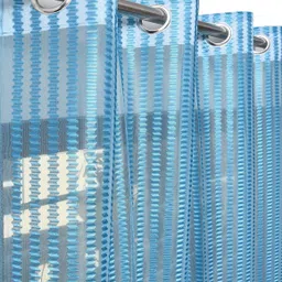 homefab india 213.5 cm (7 ft) Door Tissue Transparent Curtain (Pack Of 2) image 2