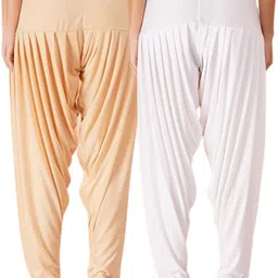 queenscode Viscose Rayon Solid Patiala image 2