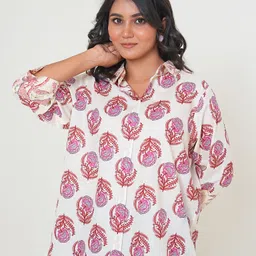 Women Relaxed Fit Fit Floral Print, Ethnic Motifs, Printed Spread Collar Casual Shirt-image-26