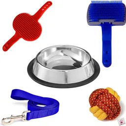 jazzyhood Ultimate Pet Parent Starter Kit: Grooming Essentials, Ball Toy, Bowl, and Leash Nylon Chew Toy, Fetch Toy, Rubber Toy, Squeaky Toy, Tug Toy, Training Aid For Dog & Cat-picture-20