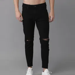 moda rapido Men Regular Mid Rise Black Jeans image 1