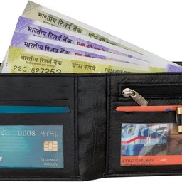 krosshorn Men Black Artificial Leather RFID Wallet - Regular Size image 4