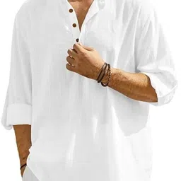 edin Pack of 2 Men Solid Cotton Blend Straight Kurta-picture-20