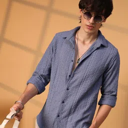 campus sutra Men Regular Fit Solid Spread Collar Casual Shirt-picture-23