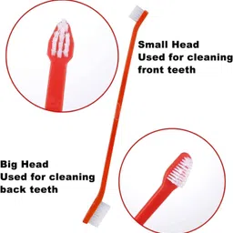 brainy pets Dog Grooming Glove, Pet Brush Bath Grooming Massage Rubber, Toothbrush For Pet Plain/ Bristle Brushes for Dog, Cat, Dog & Cat, Hamster, Horse, Rabbit image 3